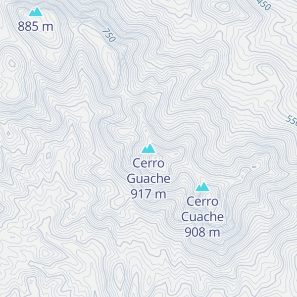 Map of Cerro Guache