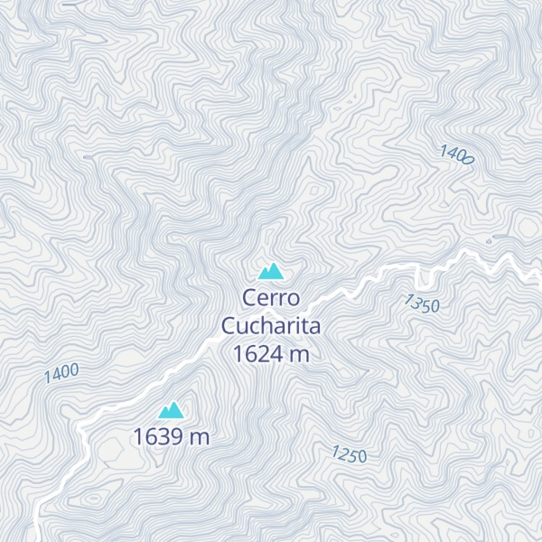Map of Cerro Cucharita