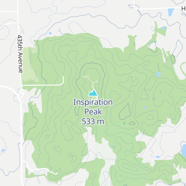 Map of Inspiration Peak