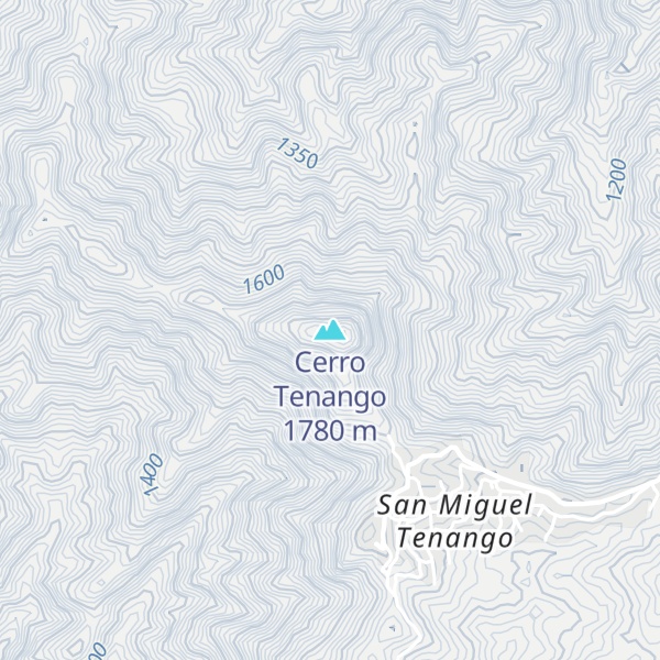 Map of Cerro Tenango