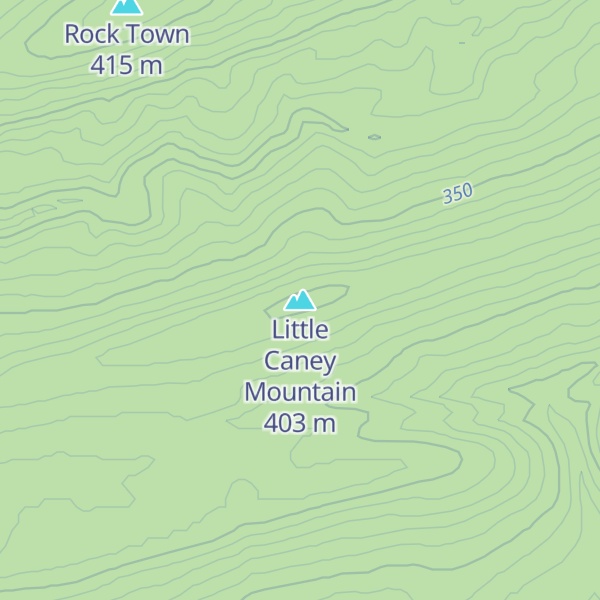 Map of Little Caney Mountain