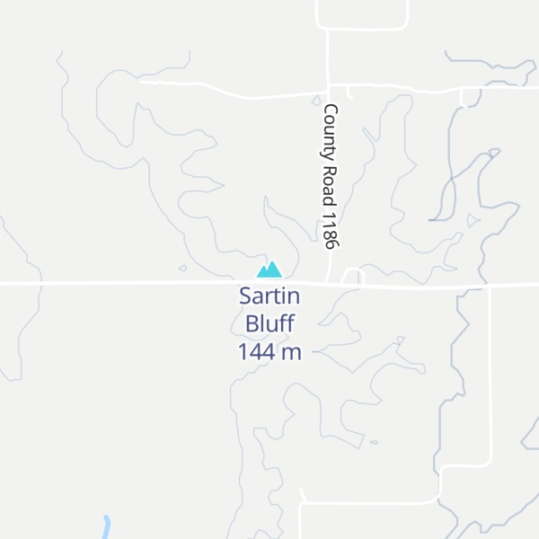 Map of Sartin Bluff