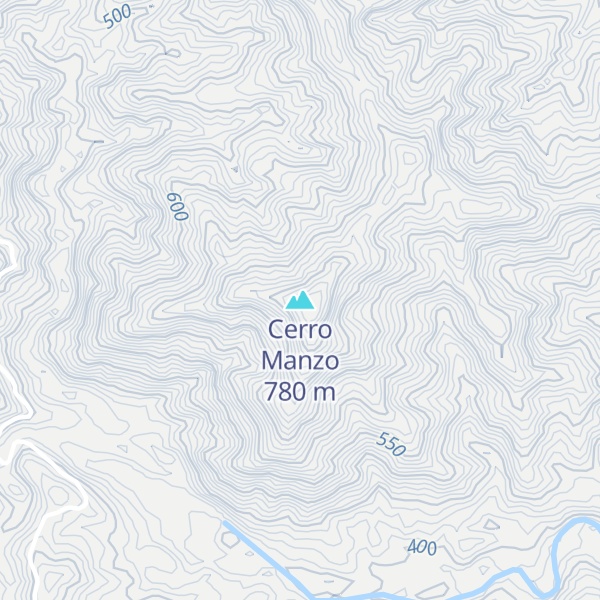 Map of Cerro Manzo