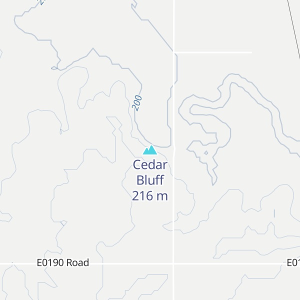 Map of Cedar Bluff