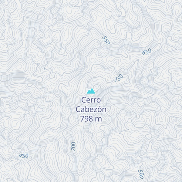 Map of Cerro Cabezón