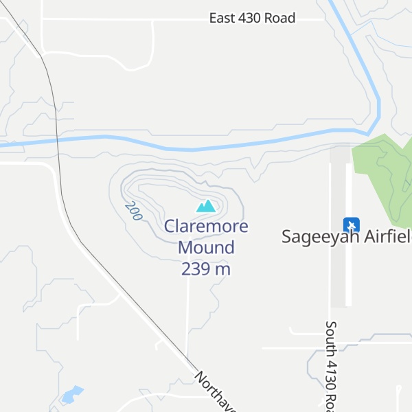 Map of Claremore Mound