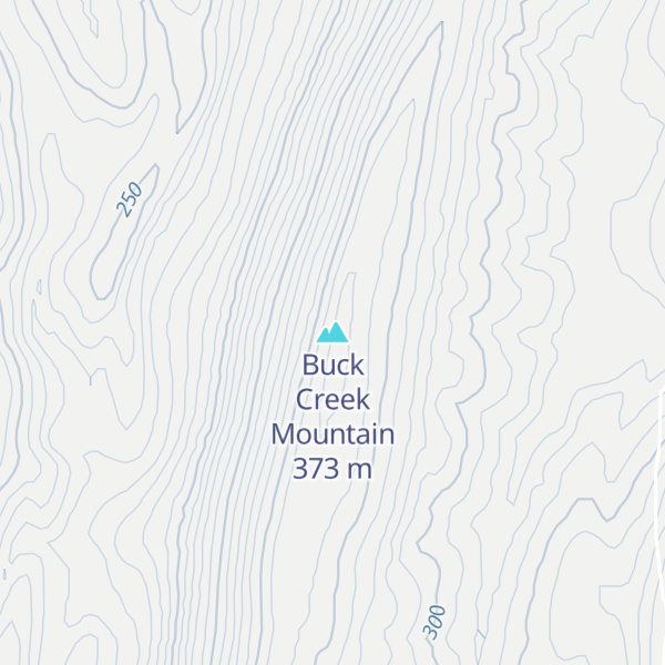 Map of Buck Creek Mountain