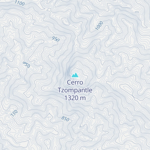 Map of Cerro Tzompantle