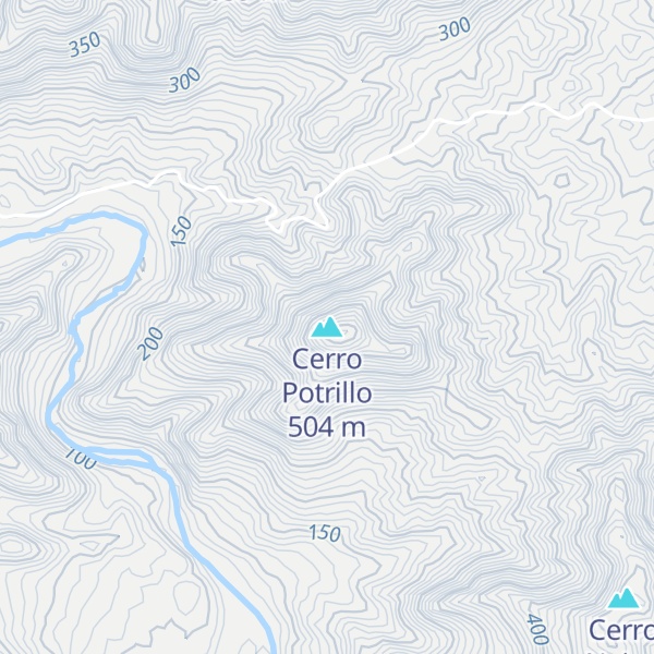 Map of Cerro Potrillo