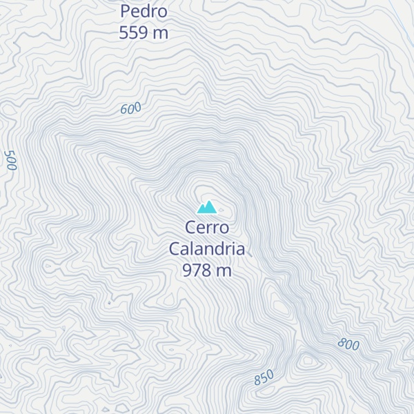 Map of Cerro Calandria