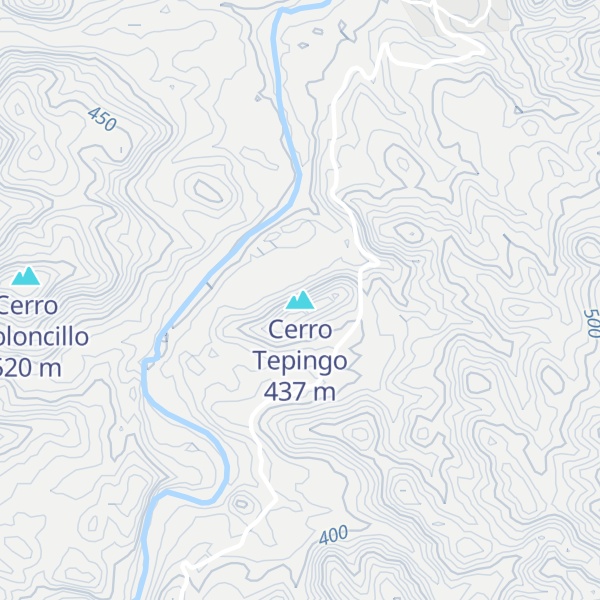 Map of Cerro Tepingo