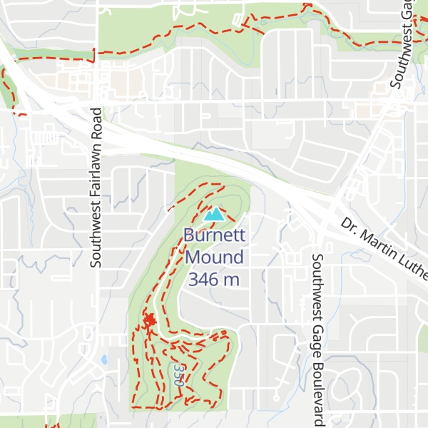 Map of Burnett Mound