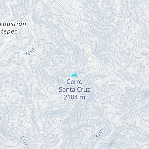 Map of Cerro Santa Cruz