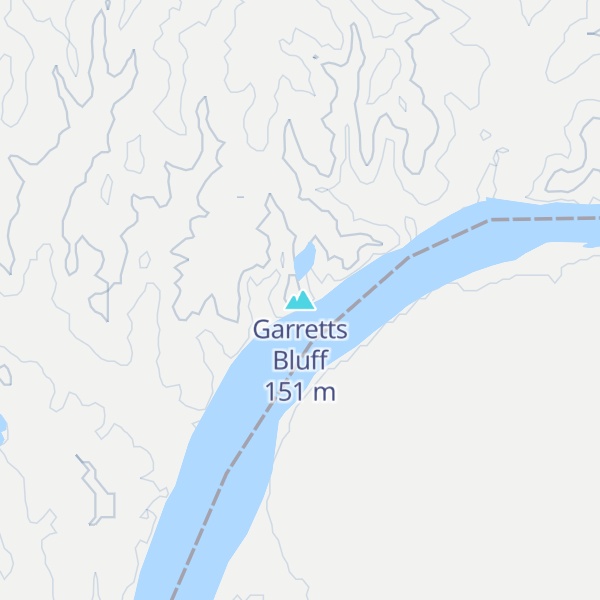 Map of Garretts Bluff