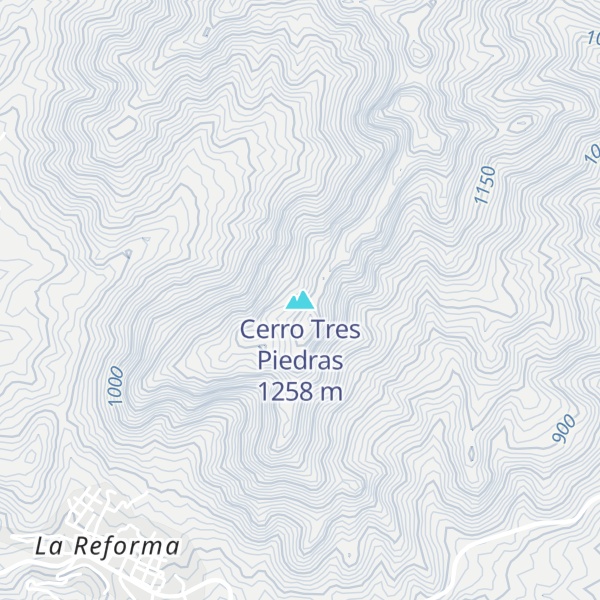 Map of Cerro Tres Piedras
