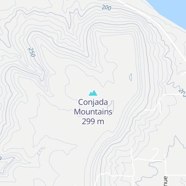 Map of Conjada Mountains
