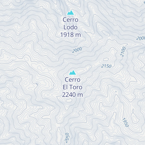 Map of Cerro El Toro