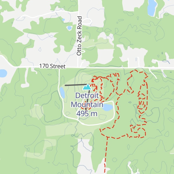 Map of Detroit Mountain