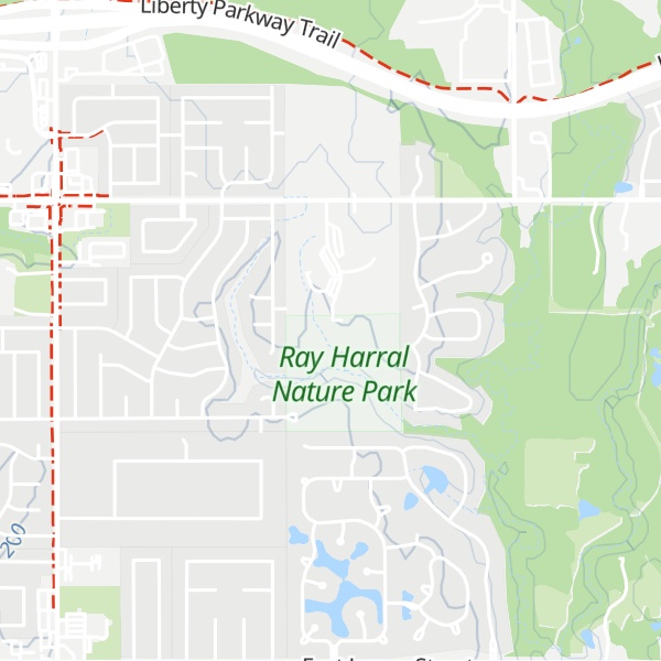 Map of Ray Harral Nature Center