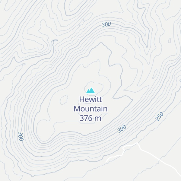 Map of Hewitt Mountain