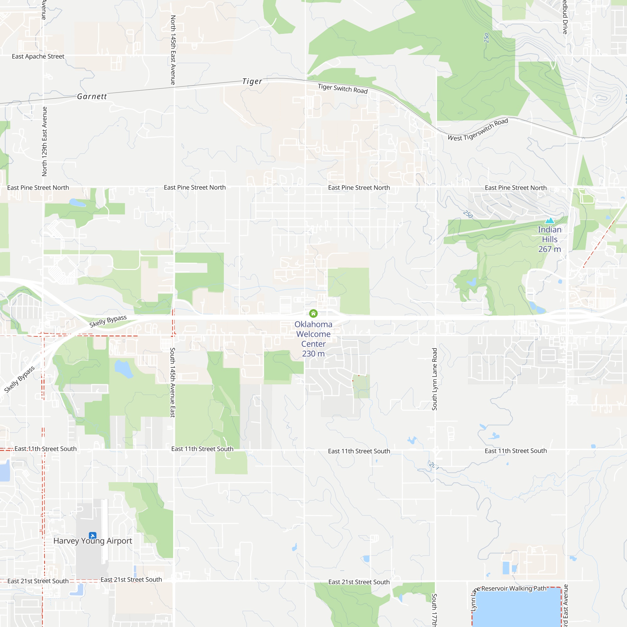 Oklahoma Welcome Center map