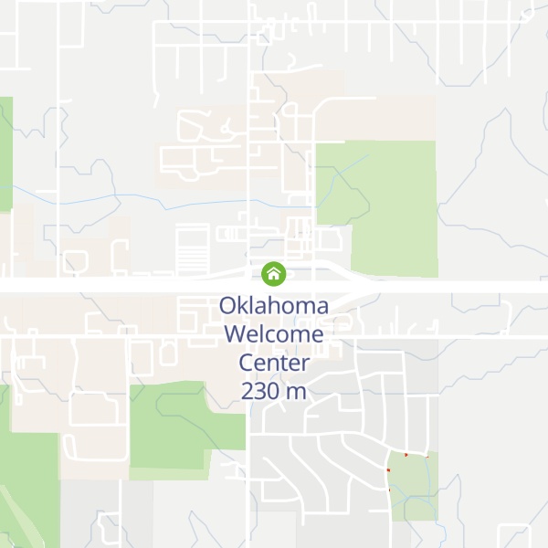 Map of Oklahoma Welcome Center