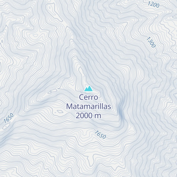 Map of Cerro Matamarillas