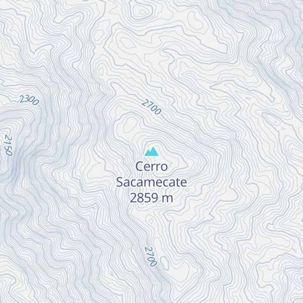 Map of Cerro Sacamecate
