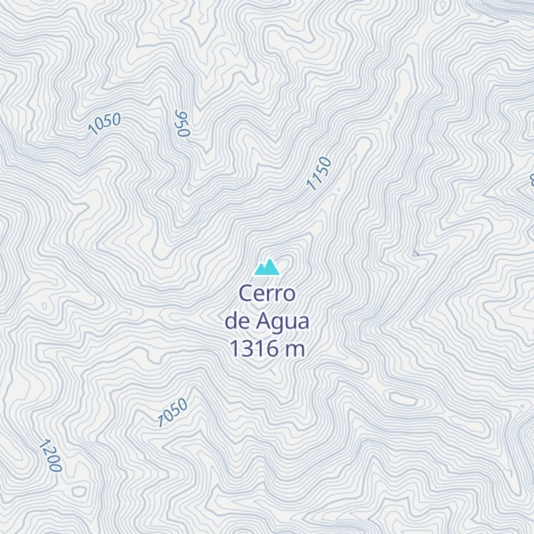 Map of Cerro de Agua