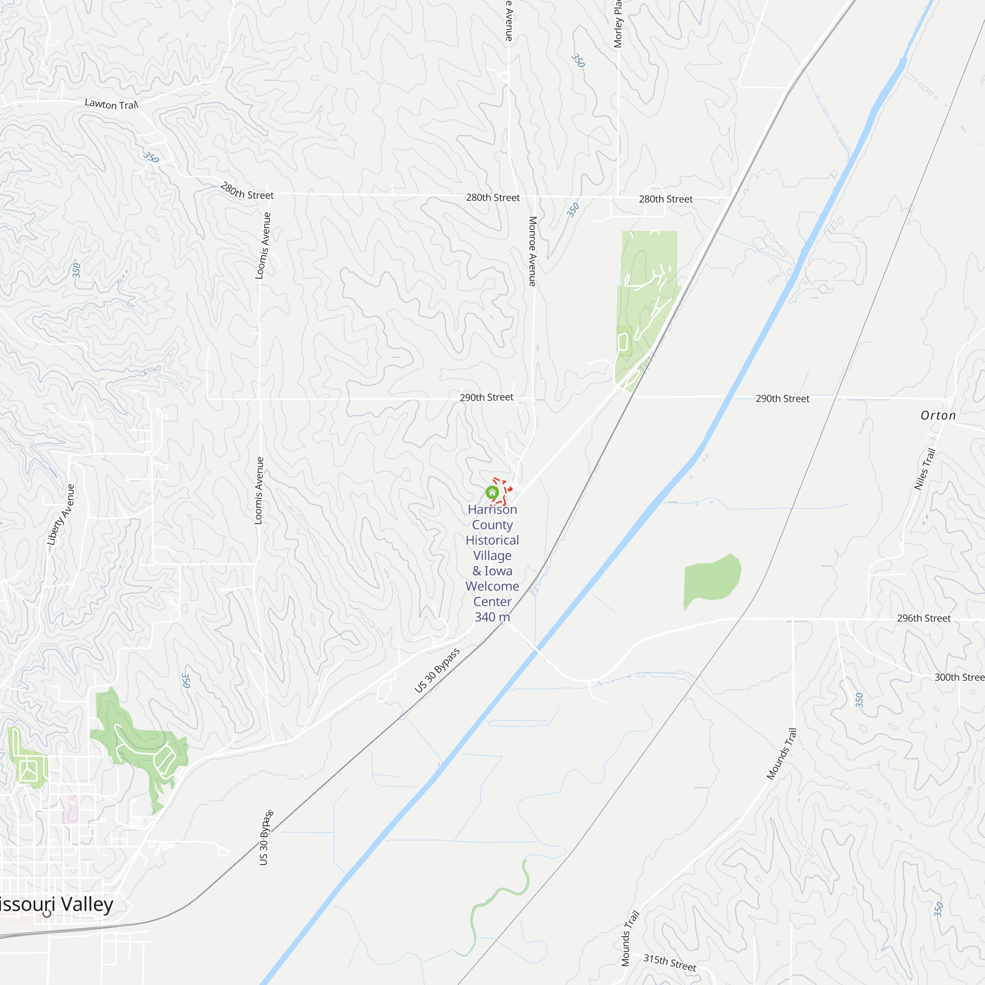 Harrison County Historical Village & Iowa Welcome Center map