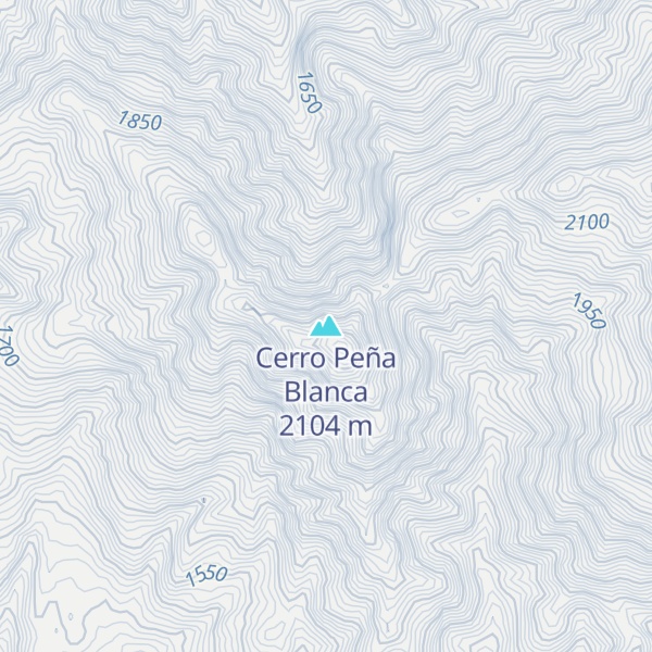 Map of Cerro Peña Blanca