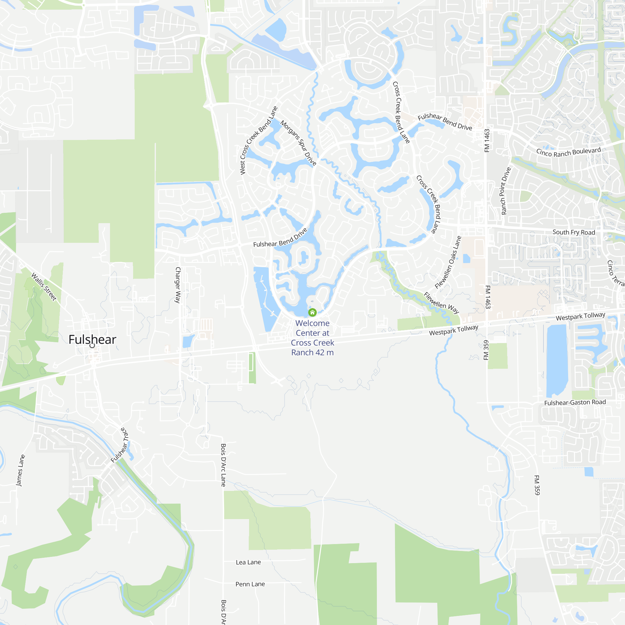 Welcome Center at Cross Creek Ranch map