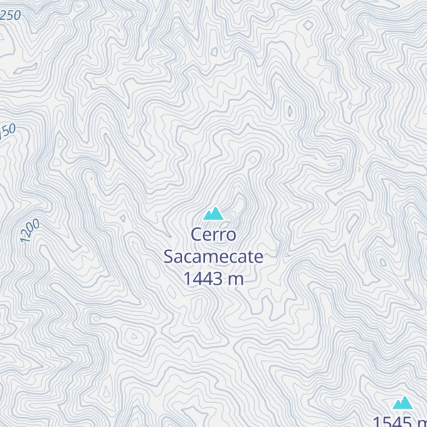 Map of Cerro Sacamecate