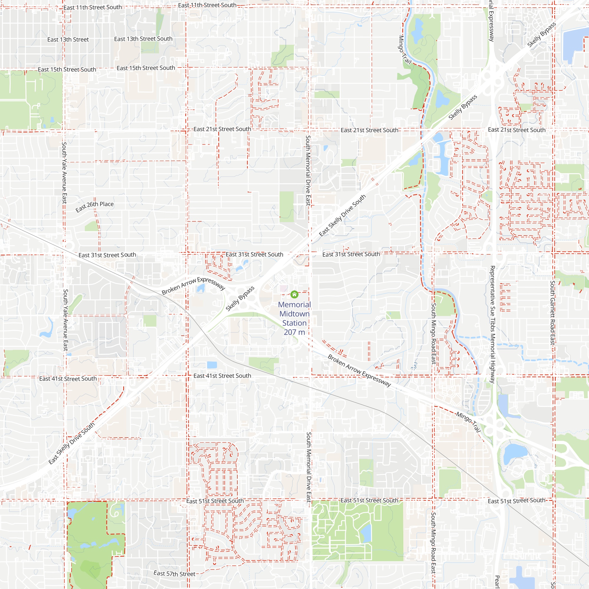 Memorial Midtown Station map