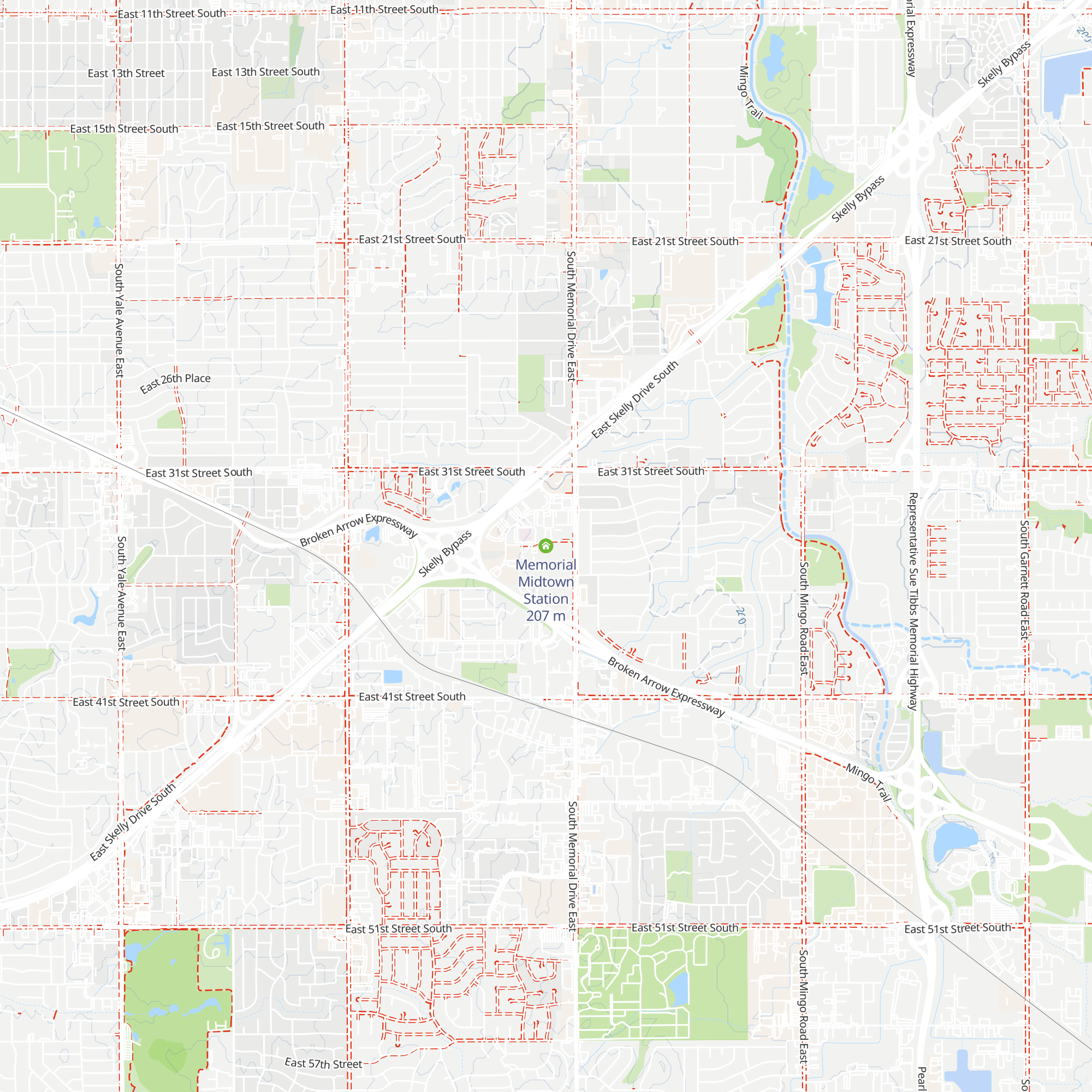Memorial Midtown Station map