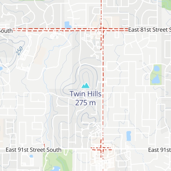 Map of Twin Hills