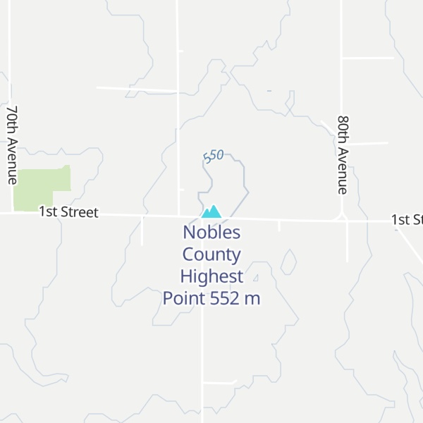 Map of Nobles County Highest Point