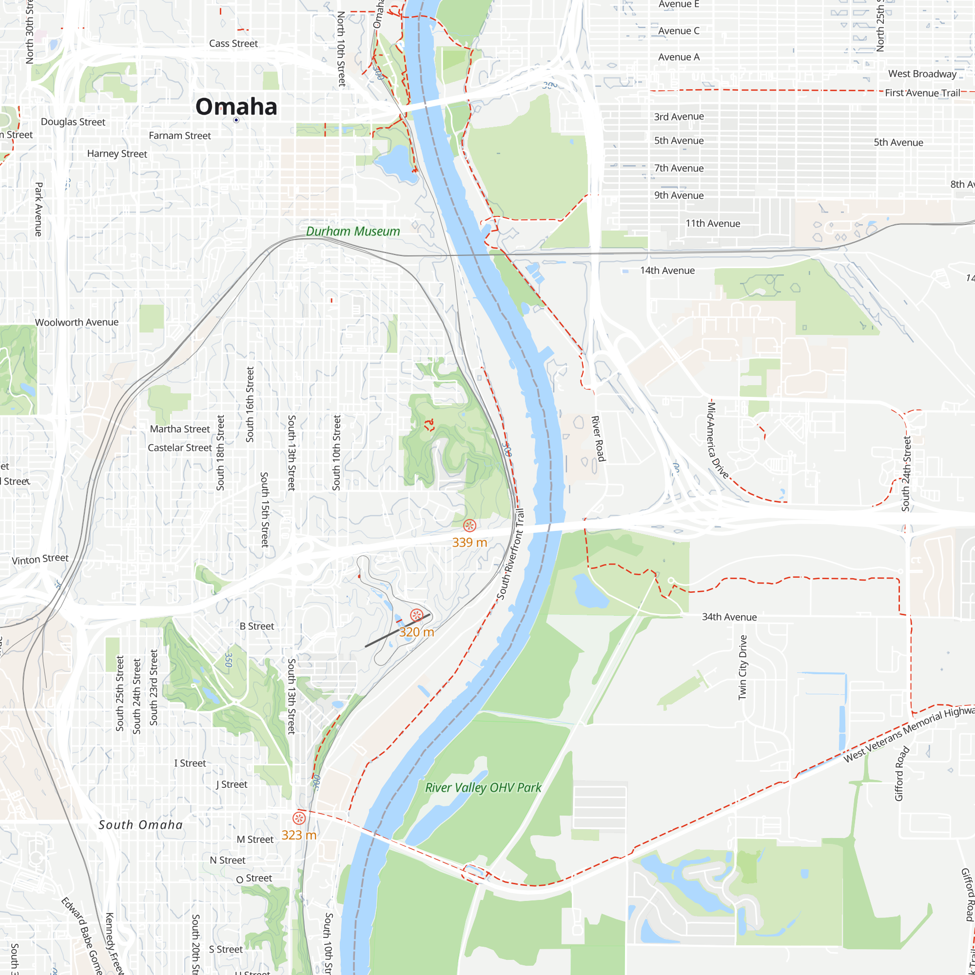 Lauritzen Gardens map