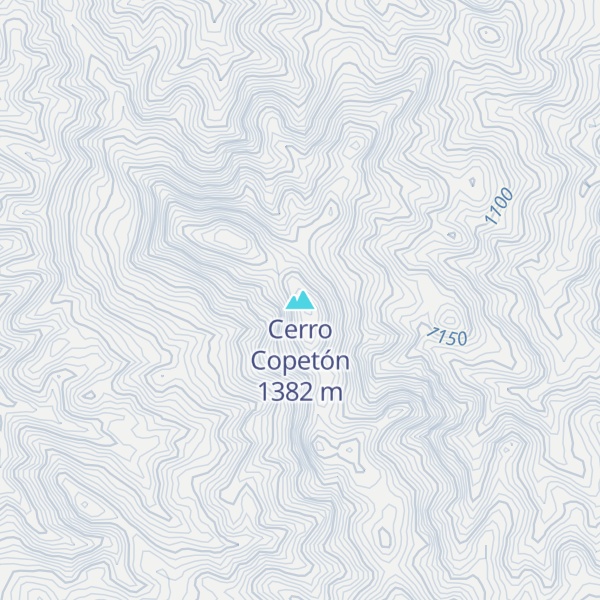 Map of Cerro Copetón