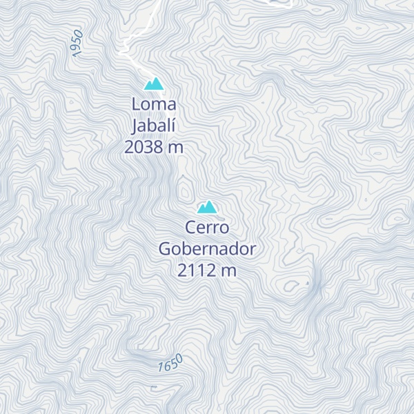 Map of Cerro Gobernador