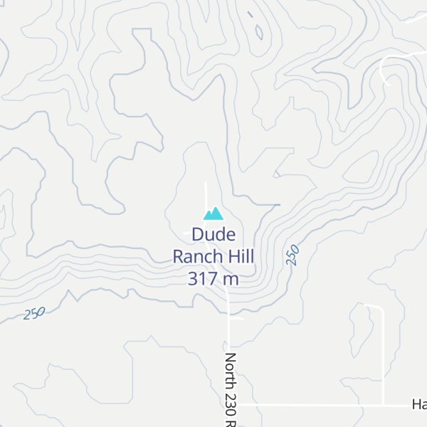 Map of Dude Ranch Hill