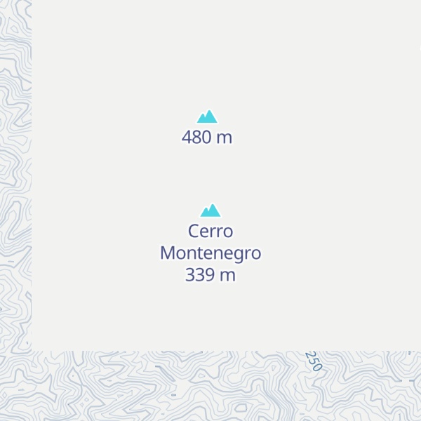 Map of Cerro Montenegro