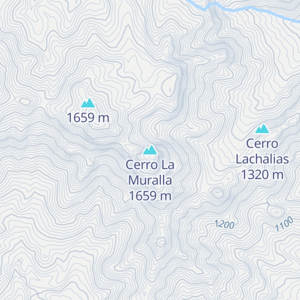 Map of Cerro La Muralla
