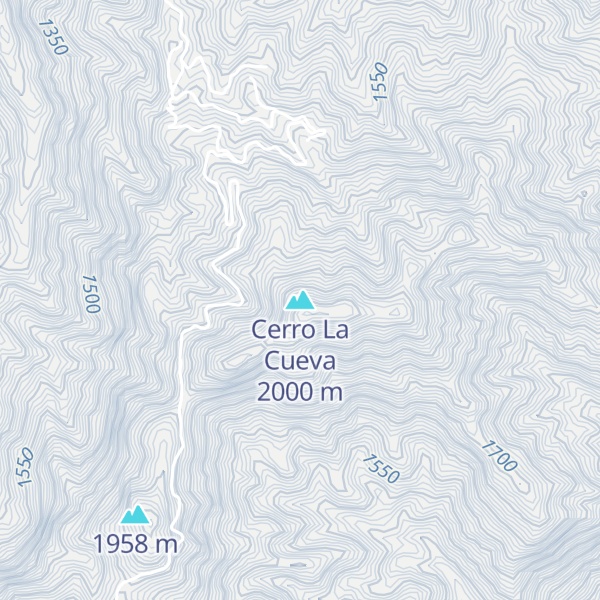 Map of Cerro La Cueva