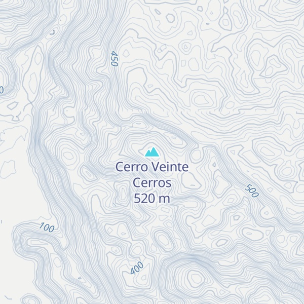 Map of Cerro Veinte Cerros