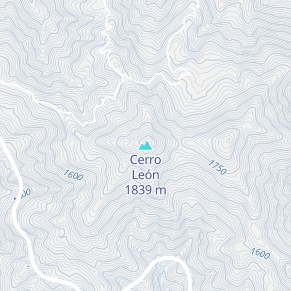 Map of Cerro León