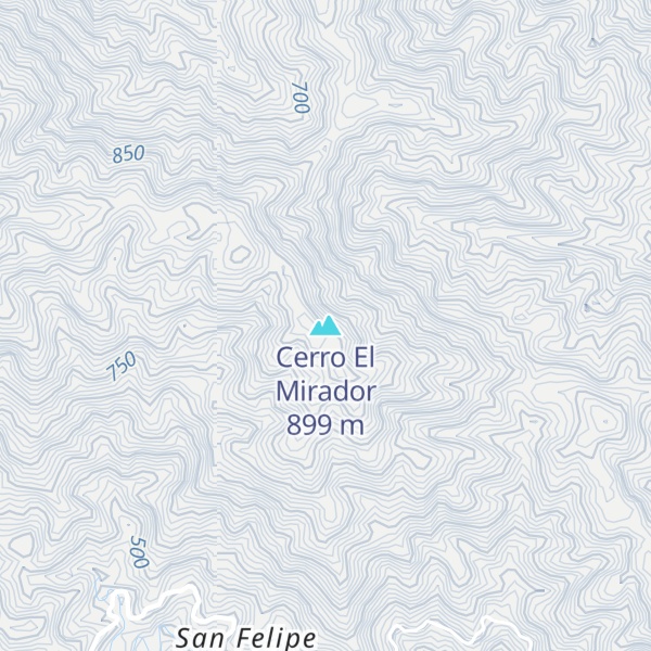 Map of Cerro El Mirador
