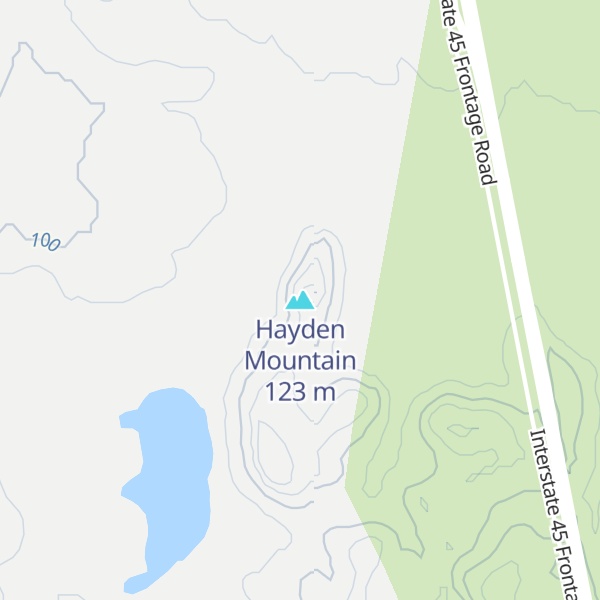 Map of Hayden Mountain