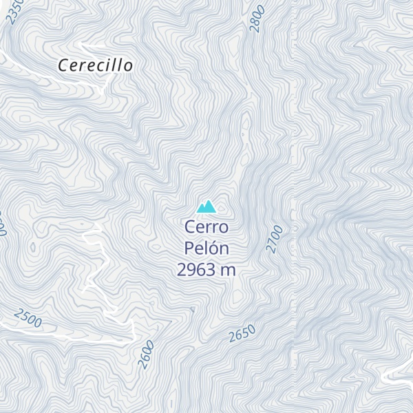 Map of Cerro Pelón