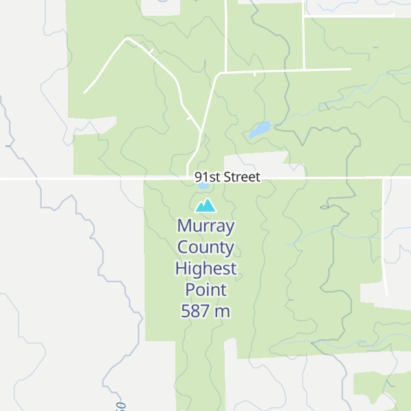 Map of Murray County Highest Point